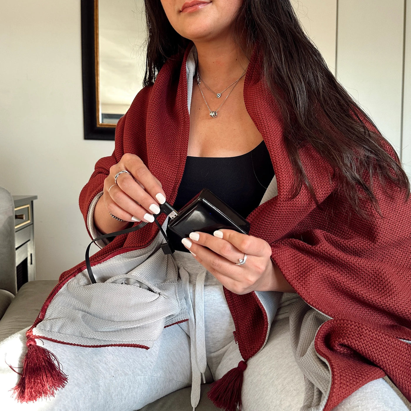 Connect your cape to a 5V 2A power bank or a USB power source.